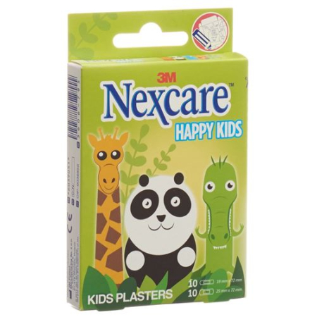 3M Nexcare пластир за деца Happy Kids Animals 20 бр