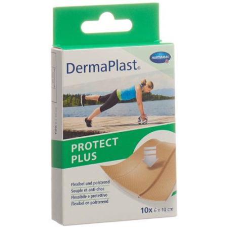 Dermaplast ProtectPlus 6x10cm 10 dona