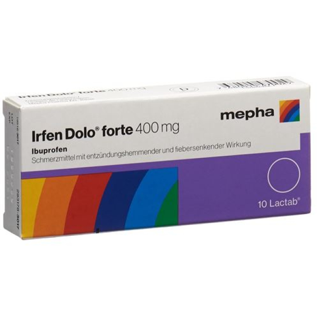 Buy Irfen Dolo forte Lactab 400 mg of 10 pcs - Beeovita