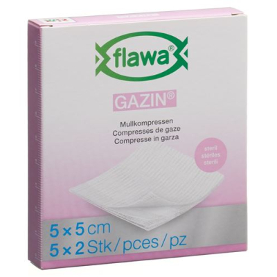 Flawa gazin mullkompressen 5x5cm стерилен 5 x 2 бр