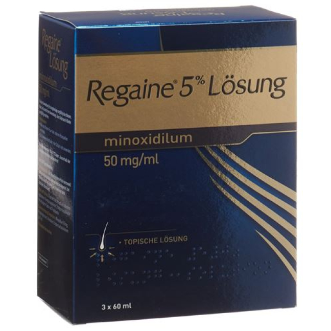 Rogaine Solución Tópica 5% 3 Fl 60 ml