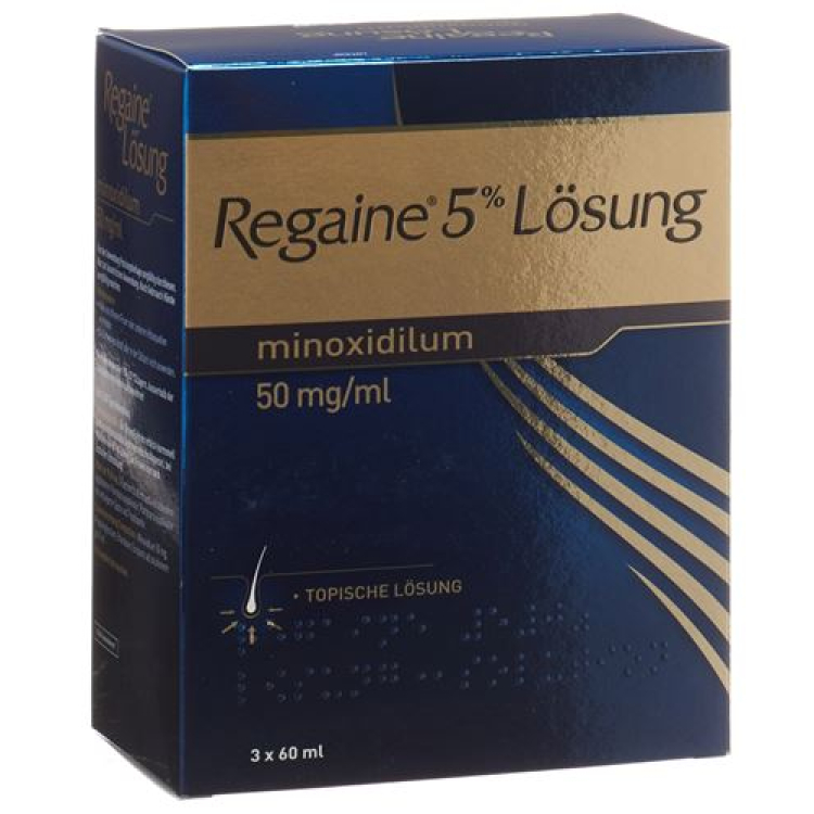 Rogaine topisk opløsning 5% 3 Fl 60 ml