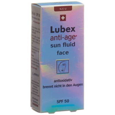 Lubex anti-age solvæske ansikt SPF 50 Fl 30 ml