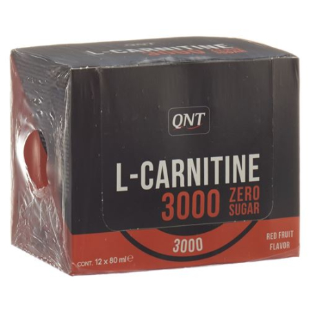 QNT L-karnitin 3000 mg sprøyte 12 x 80 ml