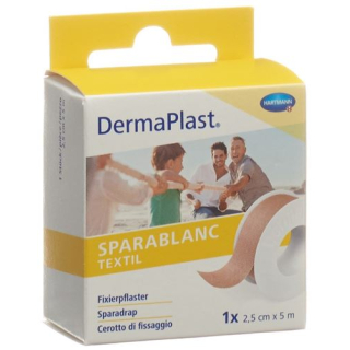 DermaPlast Sparablanc textile 2.5cmx5m couleur peau