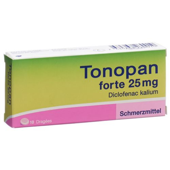 Tonopan forte drag 25 mg 10 pcs