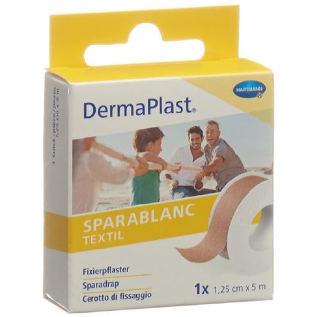 DermaPlast Sparablanc textile 1.25cmx5m couleur peau