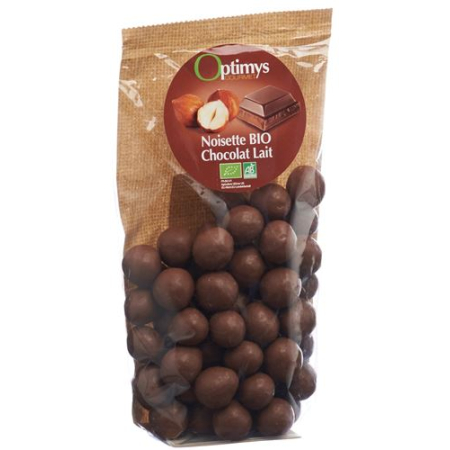 Mlečna čokolada Optimy uživanje lešniki Bio 150 g