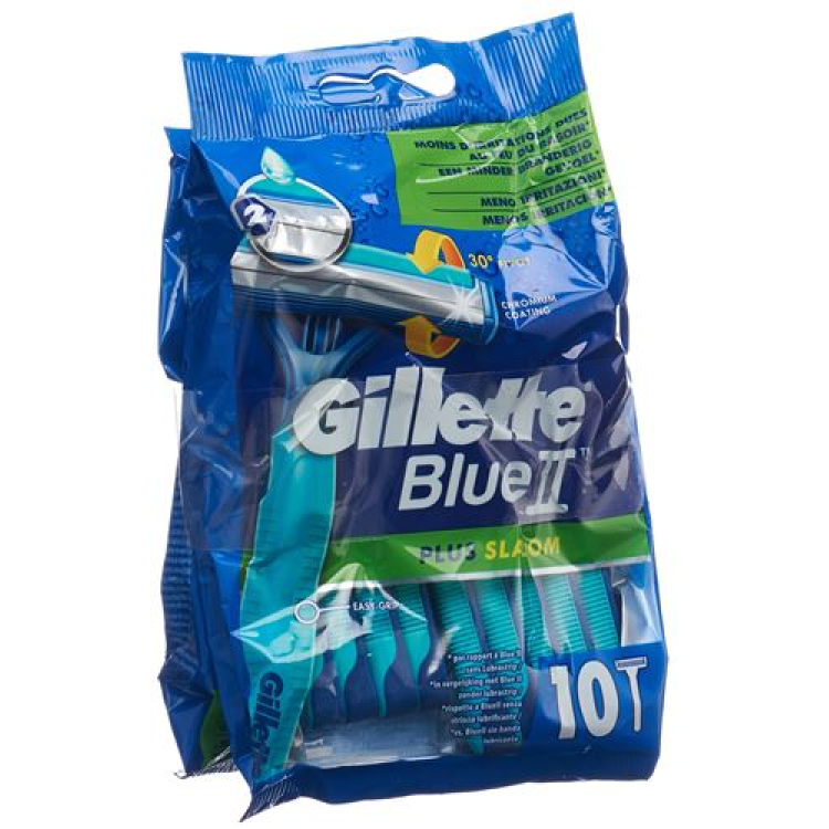 Gillette Blue II Plus Kertakäyttöiset parranajokoneet slalom 2 x 10 kpl