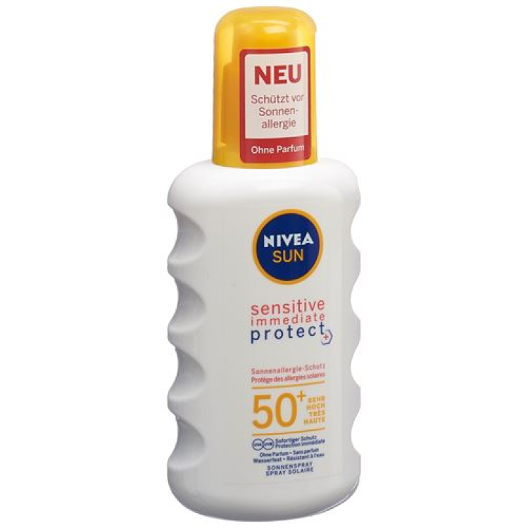 Nivea Sun Sensitive Spray Solaire Protecteur Immédiat SPF 50+ 200 ml