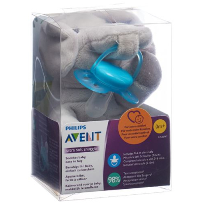 Avent philips snuggle + ծայրահեղ փափուկ փիրուզագույն փիղ