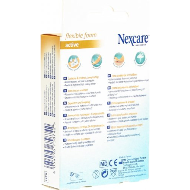 3M Nexcare laastari Flexible Foam Active 3 eri kokoa 30 kpl