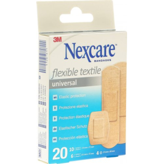 បំណះ 3M Nexcare Flexible Textile Universal 3 គ្រប់ទំហំ 20 កុំព្យូទ័រ