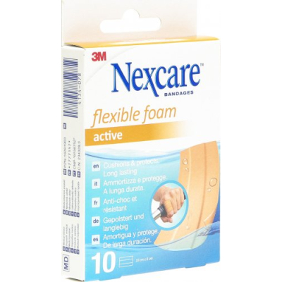 3m nexcare plaster flexible foam active bands 6 x 10 cm 10 stk.