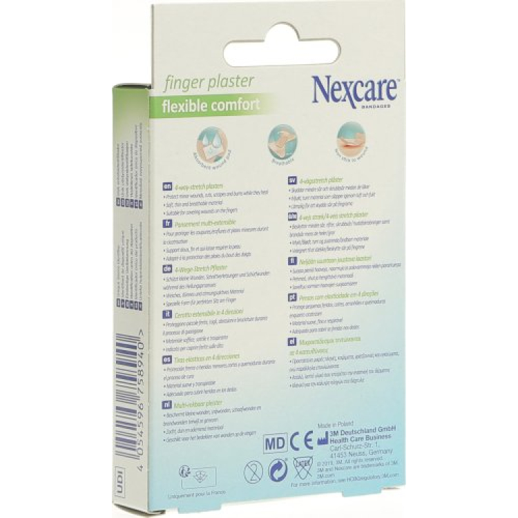 3M Nexcare თითის პლასტირი Flexible Comfort 4.45 x 5.1 სმ 10 ც.