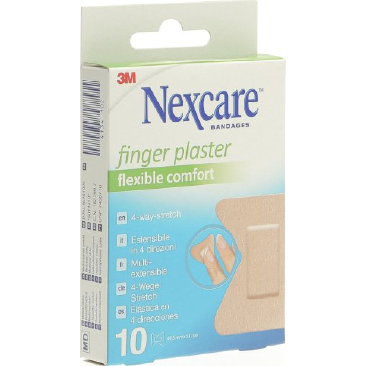 3M நெக்ஸ்கேர் ஃபிங்கர் பேட்ச் நெகிழ்வான ஆறுதல் 4.45 x 5.1 செமீ 10 பிசிக்கள்