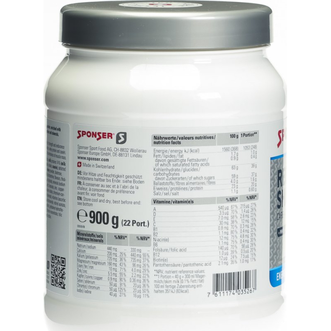 Sponsor Recovery Shake Plv Chocolate Ds 900g