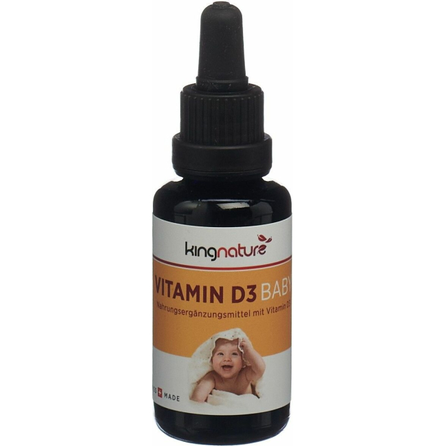 Kingnature Vitamin D3 Baby 400 Ie Drops قارورة 30 مل