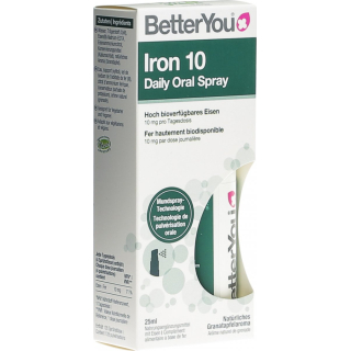 BetterYou Iron10 Daily Oral Iron Spray 10mg 25ml