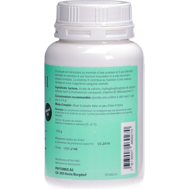 PHYTOMED Infit Calcium + K2-vitamiini kompleks 150 g