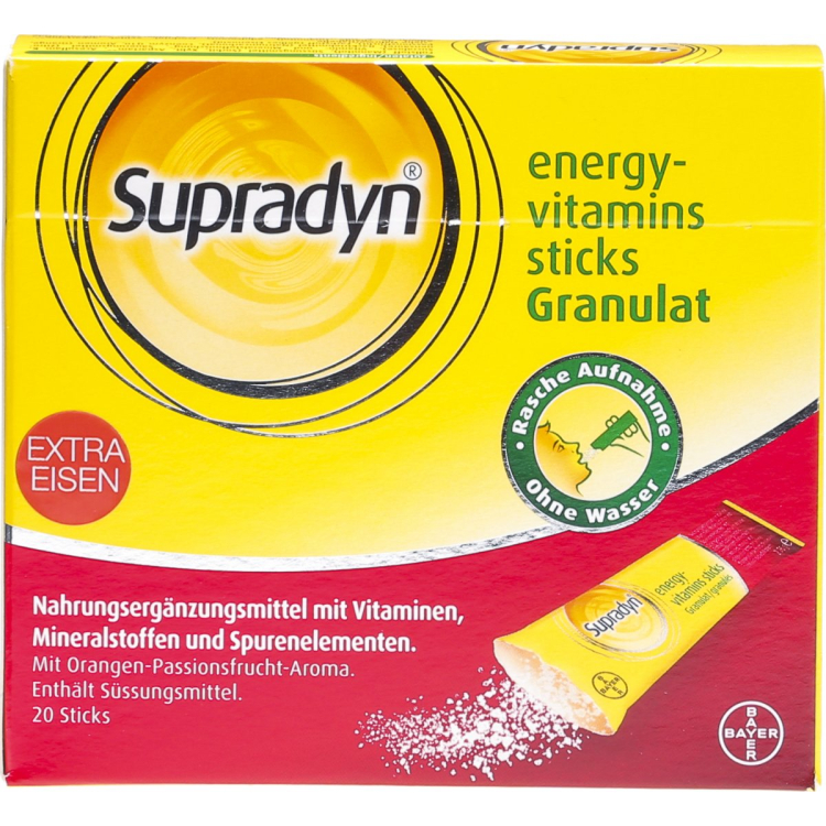 Supradyn Energy Vitamins + Iron  Granules 60 Sticks