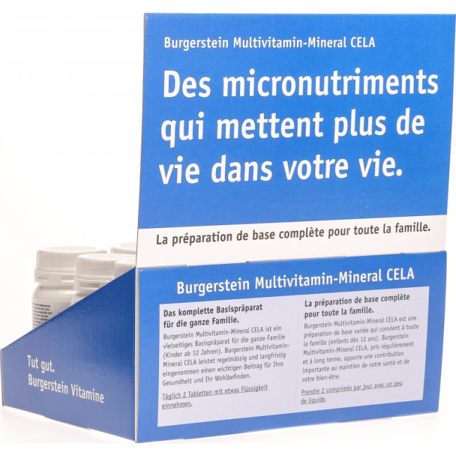 Burgerstein CELA Multivitamin-Mineral վաճառքի ցուցադրություն 12 հատ