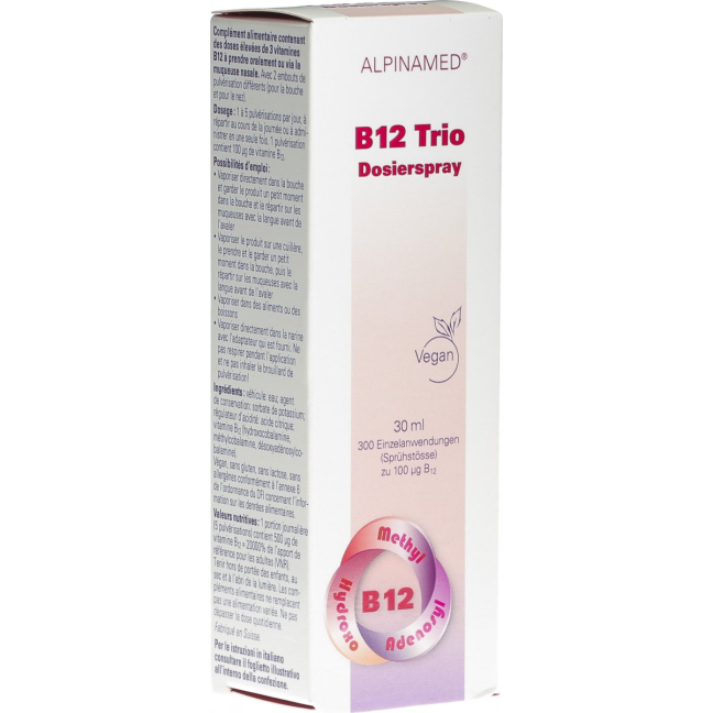 Alpinamed B12 Trio Dosing Spray - High-Dose Vitamin B12 Supplement