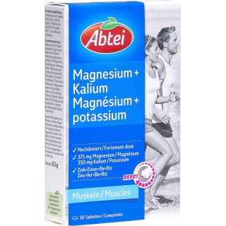 Abtei Magnesium + Potassium Depot 30 ταμπλέτες