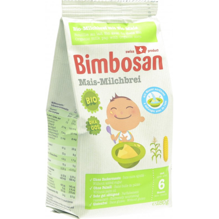 Bimbosan organic corn milk porridge bag 280 g