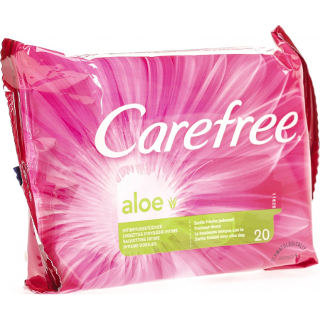 Carefree Aloe lingettes intimes 20 pièces