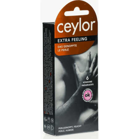 Ceylor Extra Feeling Prezervativlari Nubbed 6 dona