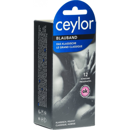 Ceylor Blue Ribbon kondomit säiliöllä 12 kpl