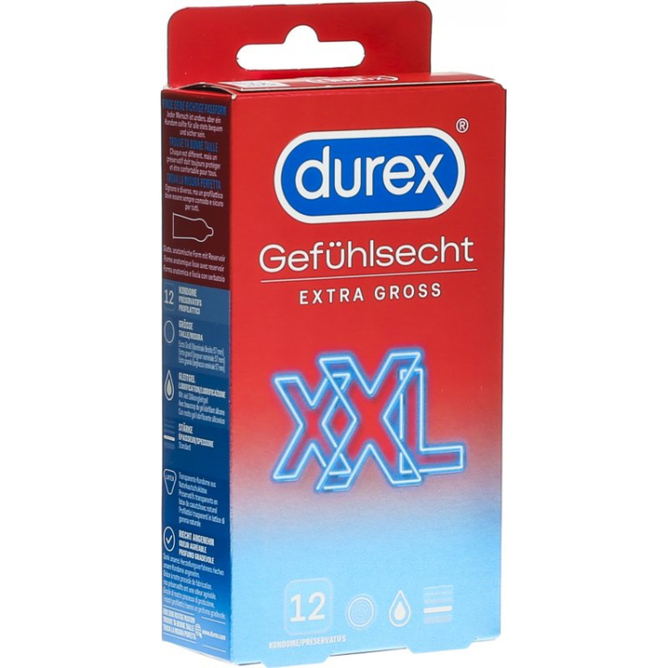 کاندوم فوق العاده بزرگ Durex 12 عدد