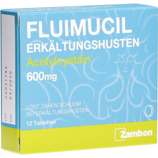 Fluimucil 600 mg 12 tablets