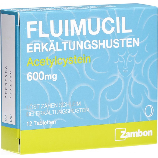 Fluimucil Erkältungshusten Tabl 600 mg 12 Stk