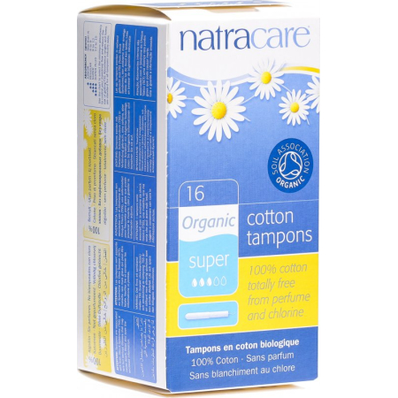 Natracare Super Tampons with applicator 16 pieces