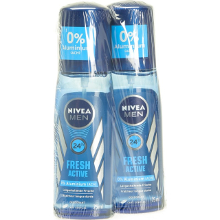 Nivea Men Fresh Active Spray Duo 2 x 75 ml