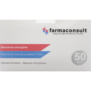 Farmaconsult ერთჯერადი სამედიცინო ნიღაბი ტიპის IIR VB ლურჯი 50 ც