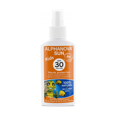 Alpha Nova SUN Spray SPF30 Kid Organic ilman nanohiukkasia 125 ml