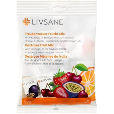 Livsane Traubenzucker Frucht Mix bag 28 Stk