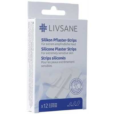 Livsane silikon pflaster-strips assorterade 12 stk