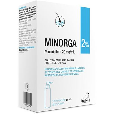 Minorga Lös 2% 3 Fl 60 ml