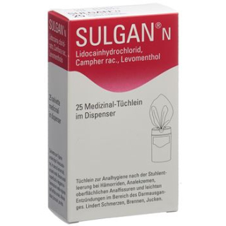 Sulgan-N medical wipes in dispenser 25 pcs