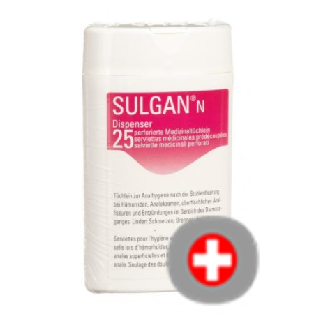 Sulgan-N 医療用ハンカチ ディスペンサー 25 pc