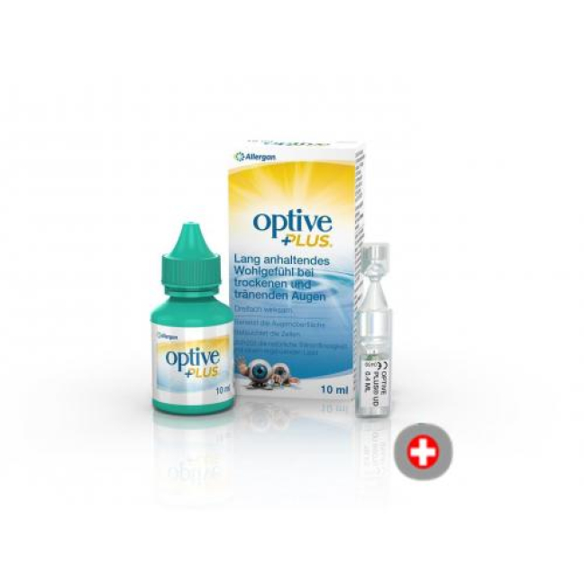 Optive Plus Augen-Pflegetropfen Fl 10 ml