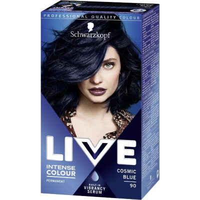 Gyvas intensyvus spalvų gelis 090 kosminė mėlyna spalva