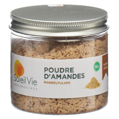 Soleil Vie Jar de polvo de almendras orgánica 80 g