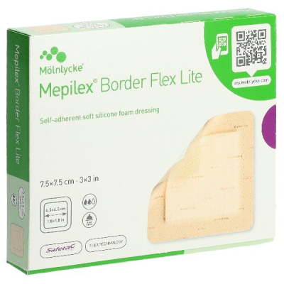Mepilex (PI-aps) الحدود Flex Lite 7.5x7.5cm 5 PCS