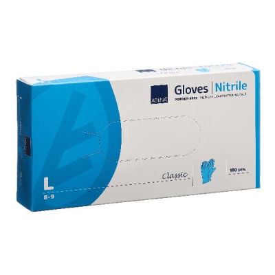Abena Cla Nitril Eldivenleri L 240mm Toz Ücretsiz Ust Blue 100 PCS