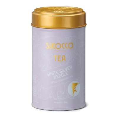 Sirocco Tea Tin متوسطة الإبرة الفضية البيضاء 55 غرام